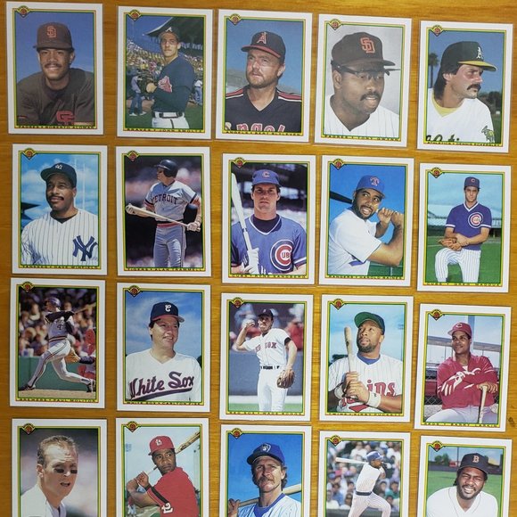 LOT OF 23 NEW/MINT BOWMAN 1990 HALL OF FAMERS BASEBALL CARDS ALOMAR, GWYNN